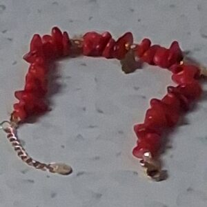 bracelet pour femme en pierre naturelle rouge