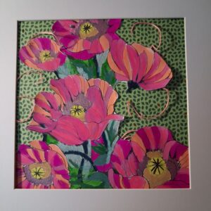 petit tableau en collage artistique artiste contemporaine