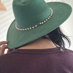 chapeau en feutre vert modele gipsy pour femme