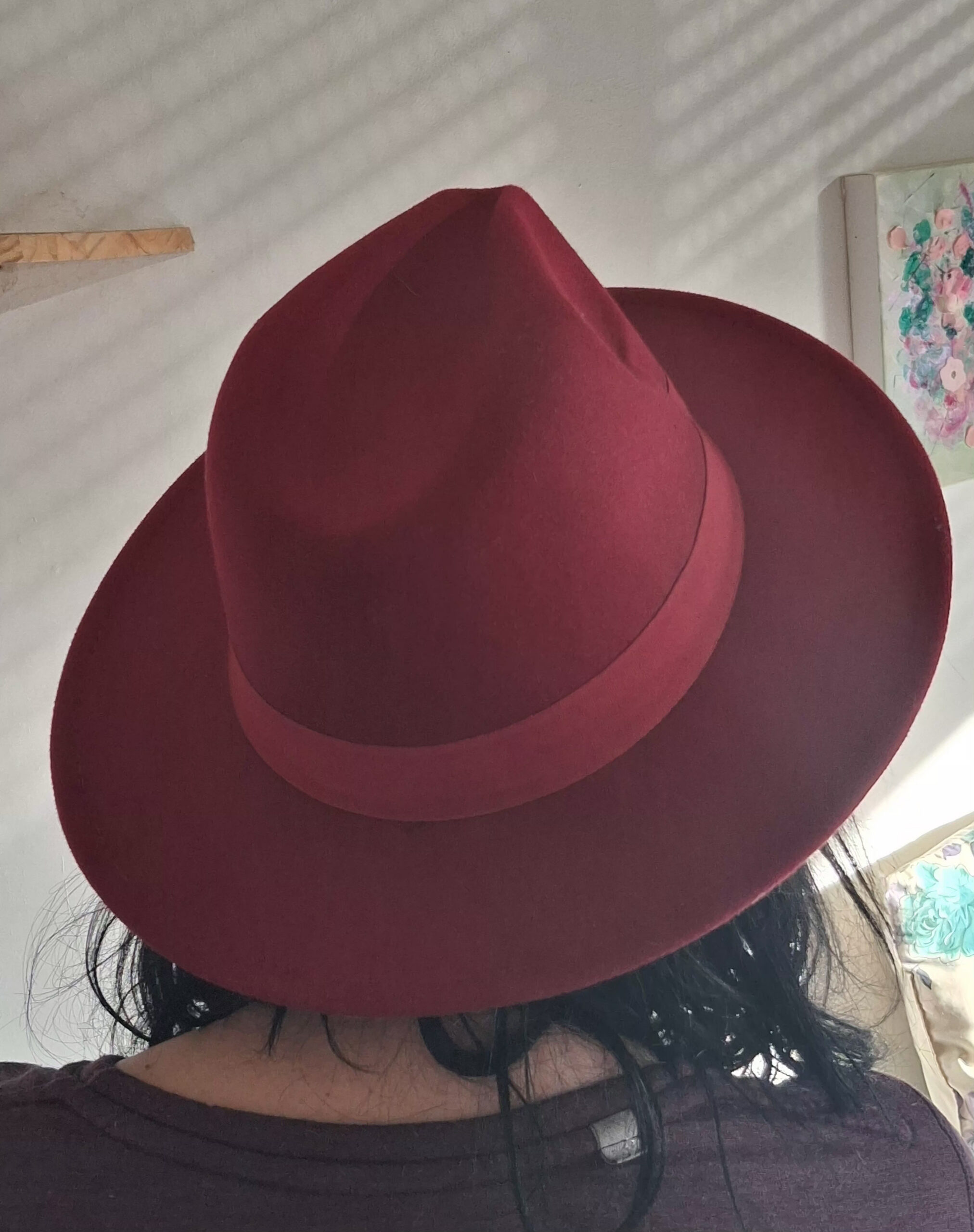 chapeau pour femme en feutre rouge bordeaux chapeau pour femme en feutre rouge bordeaux