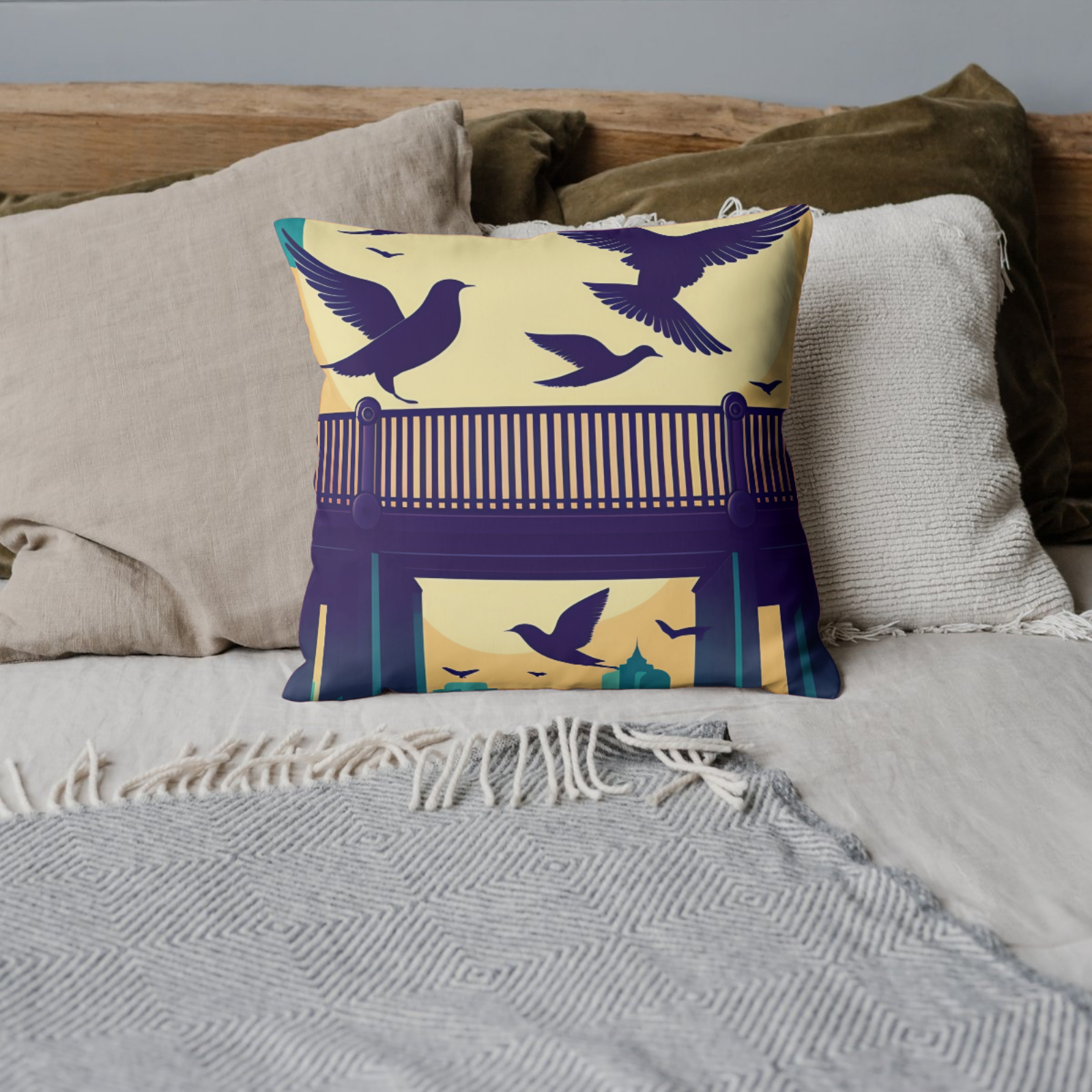 Home coussin grande dimension en coton bio