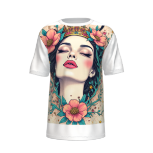 tee shirt blanc pour femme motif feminin